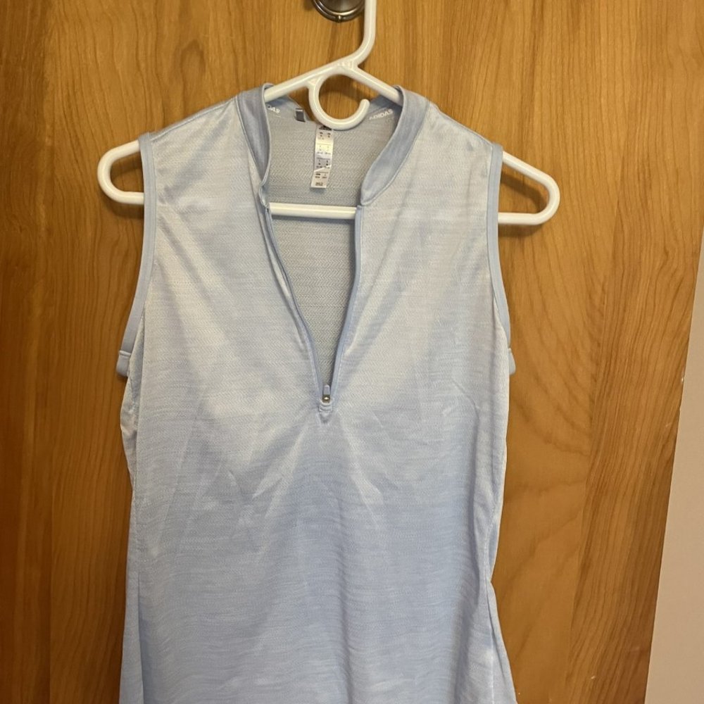 Adidas Light Blue Ladies Golf Shirt